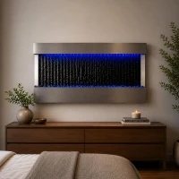 RealG RC-K-2507 Nástěnná kaskádová vodní stěna s LED RGB osvětlením 120 x 60 cm