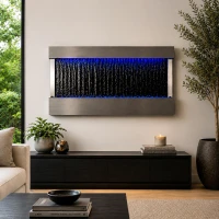 RealG RC-K-2507 Nástěnná kaskádová vodní stěna s LED RGB osvětlením 120 x 60 cm