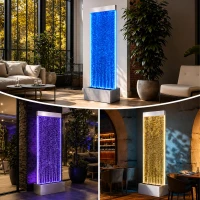 RealG RC-K-2504 Samostatne stojaca vodná stena s bublinkami a LED RGB osvetlením 183 x 50,5 x 28 cm