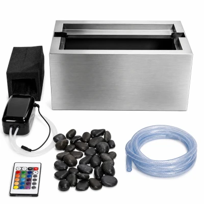 RealG RC-K-2504 Samostatne stojaca vodná stena s bublinkami a LED RGB osvetlením 183 x 50,5 x 28 cm
