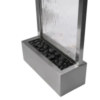 RealG RC-K-2508 Dizajnová vodná stena s LED RGB osvetlením, sklenená, 150 x 45 cm