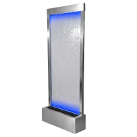 RealG RC-K-2508 Dizajnová vodná stena s LED RGB osvetlením, sklenená, 150 x 45 cm
