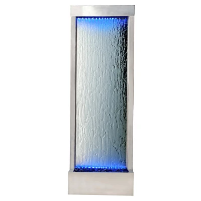RealG RC-K-2508 Dizajnová vodná stena s LED RGB osvetlením, sklenená, 150 x 45 cm
