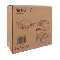 Ruhhy 26176 Elektrický kontaktný gril 2000 W, sklopný o 180°, 2 v 1, čierny