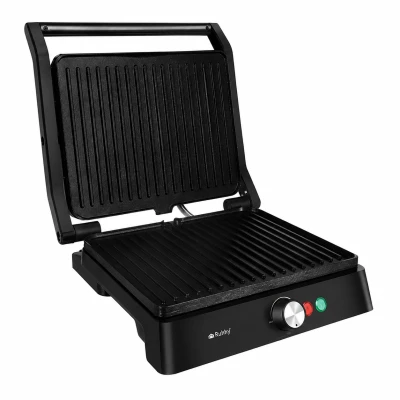Ruhhy 26176 Elektrický kontaktný gril 2000 W, sklopný o 180°, 2 v 1, čierny