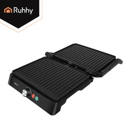 Ruhhy 26176 Elektrický kontaktný gril 2000 W, sklopný o 180°, 2 v 1, čierny