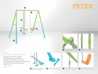 INTEX 44120 Zahradní houpačka dvojitá 254 x 251 x 211 cm