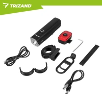 Trizand 27801 Sada LED osvětlení na kolo USB-C, 1000 lm, 4800 mAh, IPX5