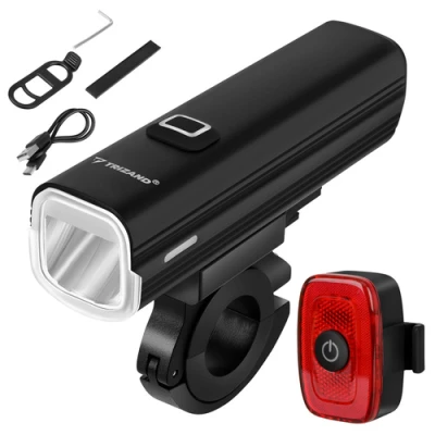 Trizand 27801 Sada LED osvětlení na kolo USB-C, 1000 lm, 4800 mAh, IPX5