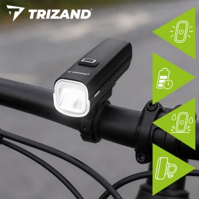 Trizand 27801 Sada LED osvětlení na kolo USB-C, 1000 lm, 4800 mAh, IPX5