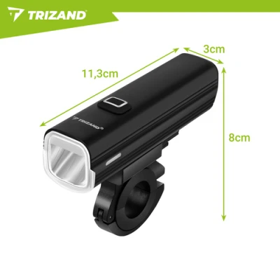Trizand 27801 Sada LED osvětlení na kolo USB-C, 1000 lm, 4800 mAh, IPX5