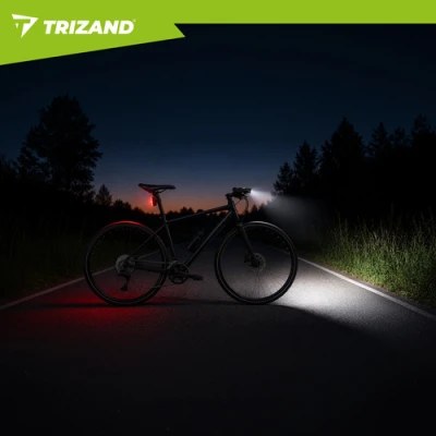 Trizand 27801 Sada LED osvětlení na kolo USB-C, 1000 lm, 4800 mAh, IPX5