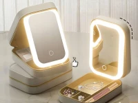 Verk 27637 Cestovný kozmetický organizér s LED zrkadlom, USB, zelený