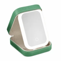 Verk 27637 Cestovní kosmetický organizér s LED zrcátkem, USB, zelený