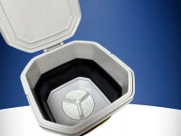 Verk 24646 Prenosná mini skladateľná práčka 6 l, 40 W, bielo-čierna