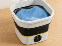 Verk 24646 Prenosná mini skladateľná práčka 6 l, 40 W, bielo-čierna