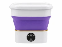 Verk 24646 Prenosná mini skladateľná práčka 6 l, 40 W, bielo-čierna