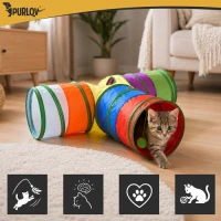 Purlov 27851 Sada hračiek pre mačky s tunelom 80 cm, XXL, 24 ks