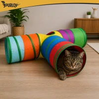 Purlov 27851 Sada hračiek pre mačky s tunelom 80 cm, XXL, 24 ks