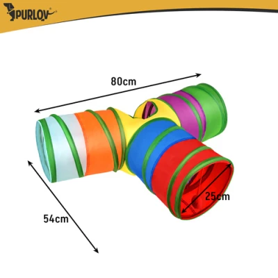 Purlov 27851 Sada hračiek pre mačky s tunelom 80 cm, XXL, 24 ks