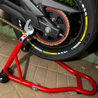 RealG RC-K-2441 Servisný stojan na motocykel predok/zadok, nastaviteľný, 450 kg, univerzálny