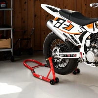 RealG RC-K-2441 Servisný stojan na motocykel predok/zadok, nastaviteľný, 450 kg, univerzálny