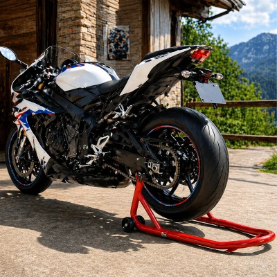 RealG RC-K-2441 Servisný stojan na motocykel predok/zadok, nastaviteľný, 450 kg, univerzálny