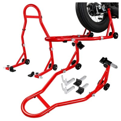 RealG RC-K-2441 Servisný stojan na motocykel predok/zadok, nastaviteľný, 450 kg, univerzálny