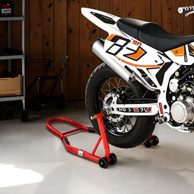 RealG RC-K-2441 Servisný stojan na motocykel predok/zadok, nastaviteľný, 450 kg, univerzálny