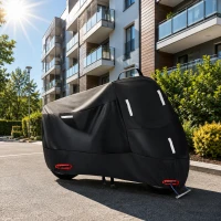 RealG RC-K-2443 Ochranná plachta na motorku XXXL 265 x 105 x 125 cm, černá