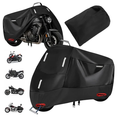 RealG RC-K-2443 Ochranná plachta na motorku XXXL 265 x 105 x 125 cm, černá