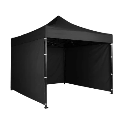 Plonos PL-300 Zahradní stan nůžkový 3 x 3 m, 3 bočnice, černý
