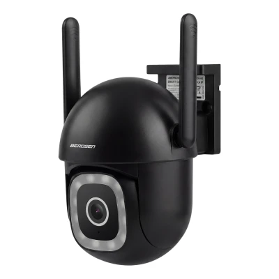 Berdsen BD-943 Vonkajšia otočná IP Wi-Fi kamera 5 MP, detekcia pomocou umelej inteligencie, nočné videnie, IP65, čierna