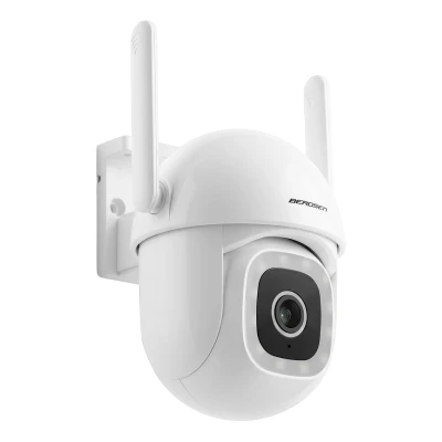 Berdsen BD-943 Vonkajšia otočná IP Wi-Fi kamera 5 MP, detekcia pomocou umelej inteligencie, nočné videnie, IP65, biela