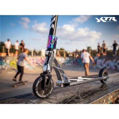 SOKE 1511 Freestylová kolobežka XTR Phantom Chrome Edition, strieborná a čierna