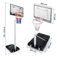 Neo-Sport NS-281 Stojanový basketbalový kôš 150 - 260 cm