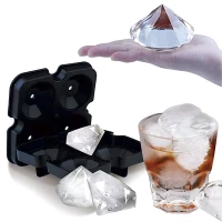 RealG RC-K-1780 Silikónová forma na ľad XL - diamanty, 4 ks