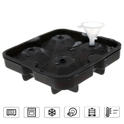 RealG RC-K-1780 Silikónová forma na ľad XL - diamanty, 4 ks