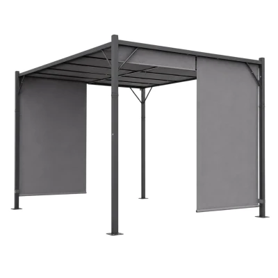 MultiGarden DN-FG-362 Zahradní pergola s bočními roletami 3 x 4 m, šedá