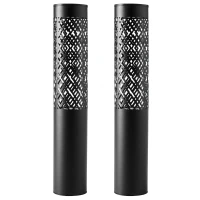 RealG RC-K-2498 Solárna záhradná LED lampa 71 cm, 2 ks, čierna