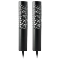 RealG RC-K-2498 Solárna záhradná LED lampa 71 cm, 2 ks, čierna