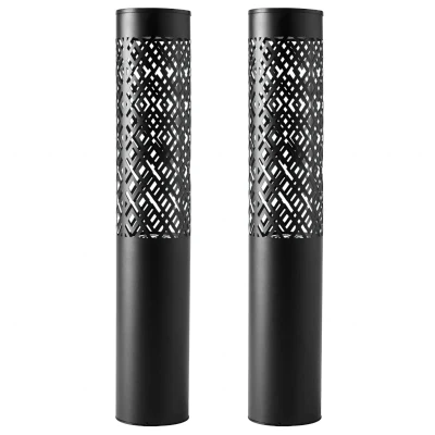 RealG RC-K-2498 Solárna záhradná LED lampa 71 cm, 2 ks, čierna