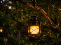 Verk 12452 Retro LED lucerna s efektom plameňa, 3 režimy svietenia, USB, zlatá