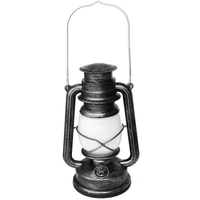 Verk 12452 Retro LED lucerna s efektom plameňa, 3 režimy svietenia, USB, sivá