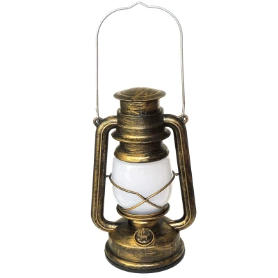Verk 12452 Retro LED lucerna s efektom plameňa, 3 režimy svietenia, USB, sivá