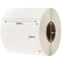 RealG RC-K-990 Termálne samolepiace etikety 100×150 mm - 500 ks, perforácia, rolka