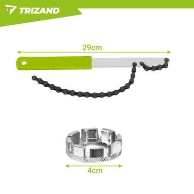 Trizand 27893 Sada nářadí na opravu jízdních kol, 7dílná, zelená
