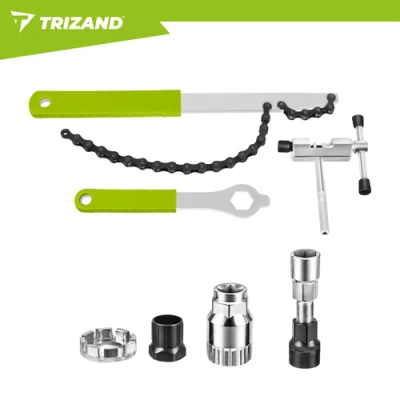 Trizand 27893 Sada nářadí na opravu jízdních kol, 7dílná, zelená