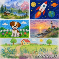 Maaleo 27953 Maľovacia sada v kufríku s motívom astronauta, 145 ks