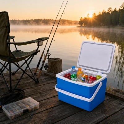 RealG RC-K-2391 Přenosný chladicí box na chladicí vložky 10 l, modrý